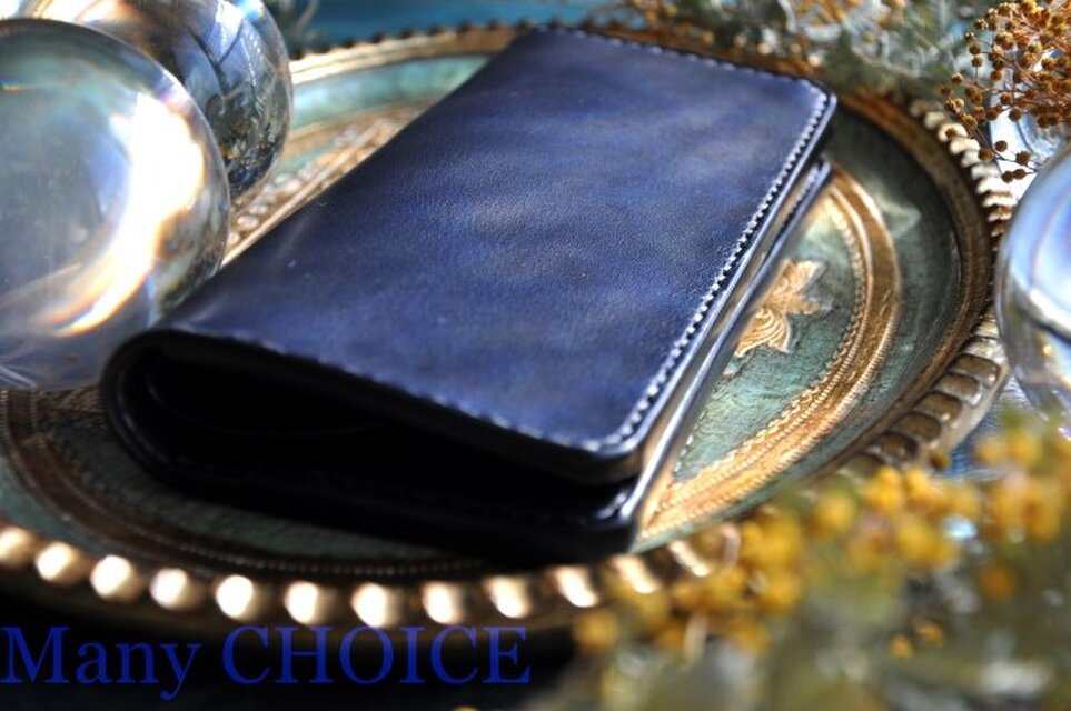 イタリアンバケッタ・エルバマット・長財布(紺)