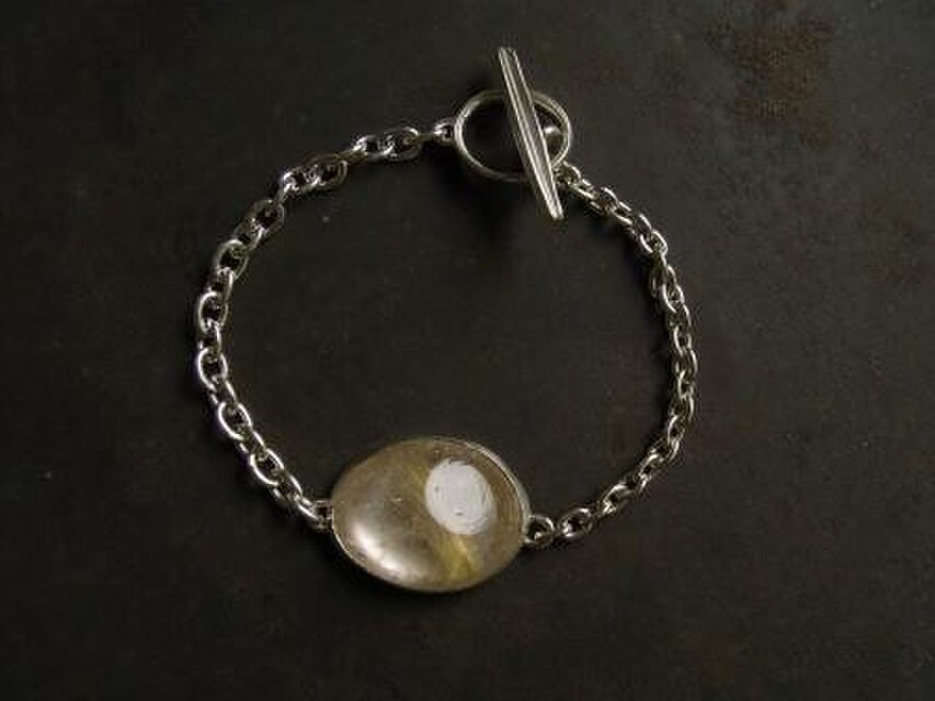 ルチルクオーツ　チェーンブレスレット