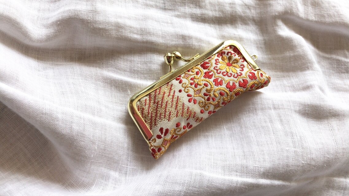 印鑑ケース アンティーク丸紋帯地