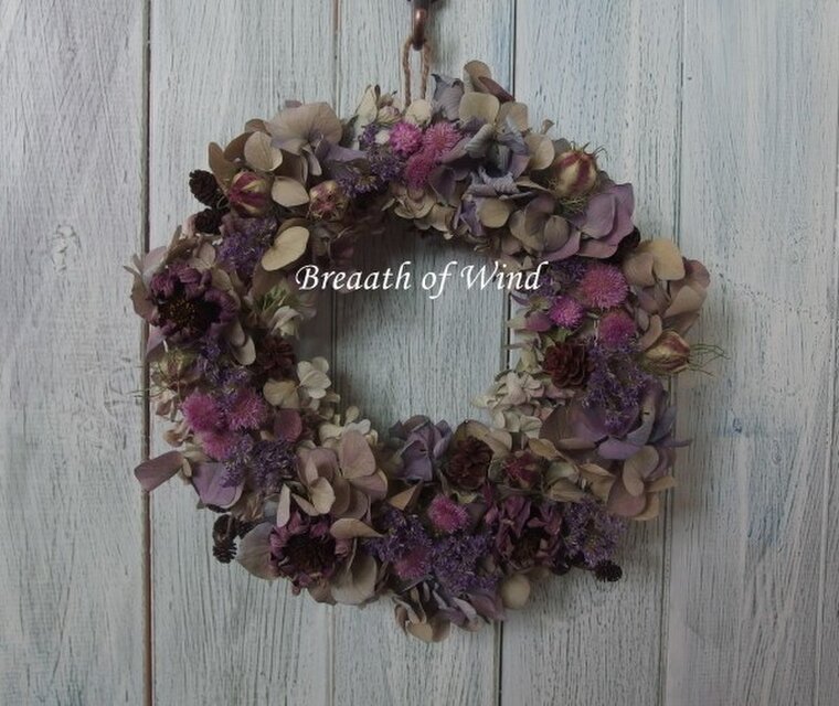 紫陽花のシックなリース２