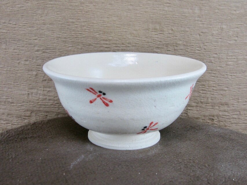 陶器ご飯茶碗（中）赤とんぼづくし（2）
