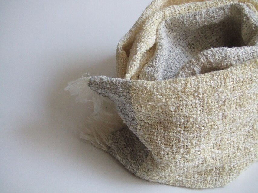 「Yさまご依頼品」手織りコットンマフラー