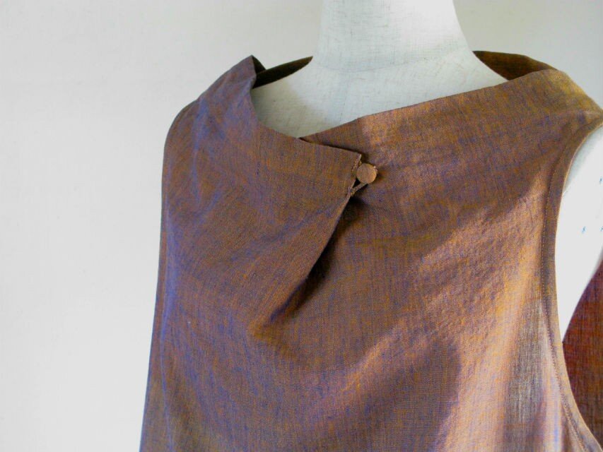 インドネシアコットンオフネックワンピース