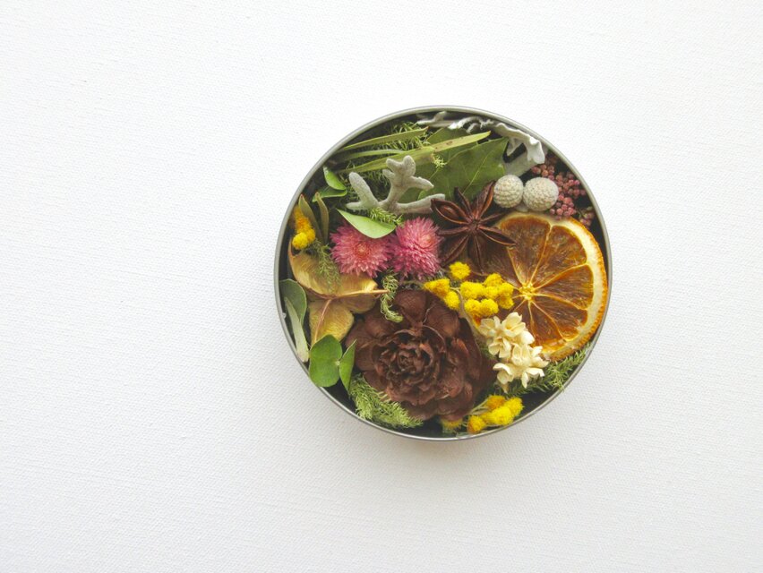 tea cans flowers  ＊ spices