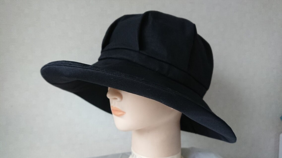 魅せる帽子☆驚くほど軽くて涼しい!!綿ローンのキャプリーヌ～ブラック