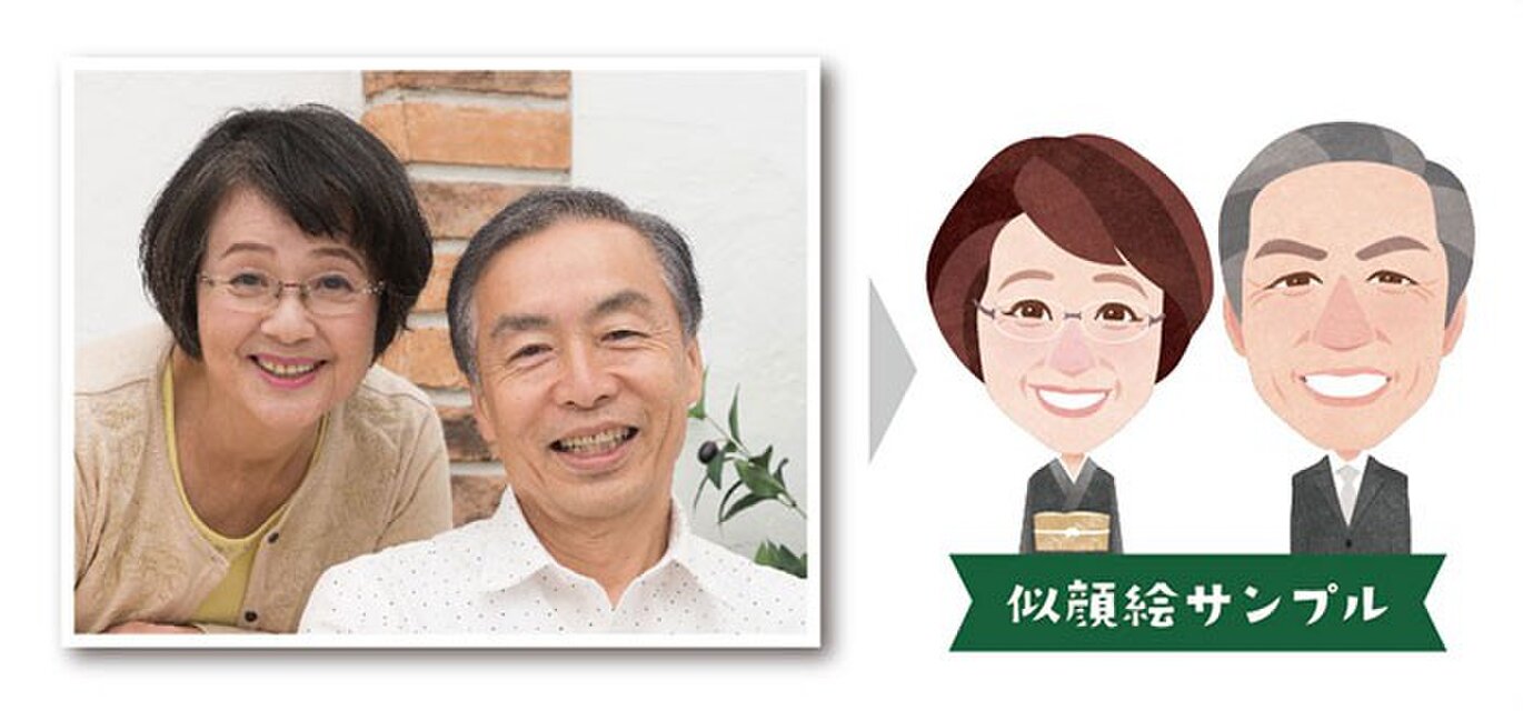 似顔絵ギフト】結婚記念 夫婦円満・家内安全（台紙のみ） | iichi 日々