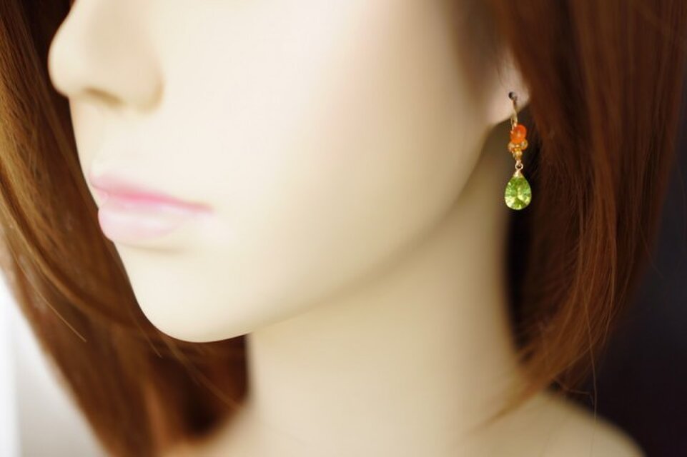 K14GF ビタミンカラーレバーバックピアス