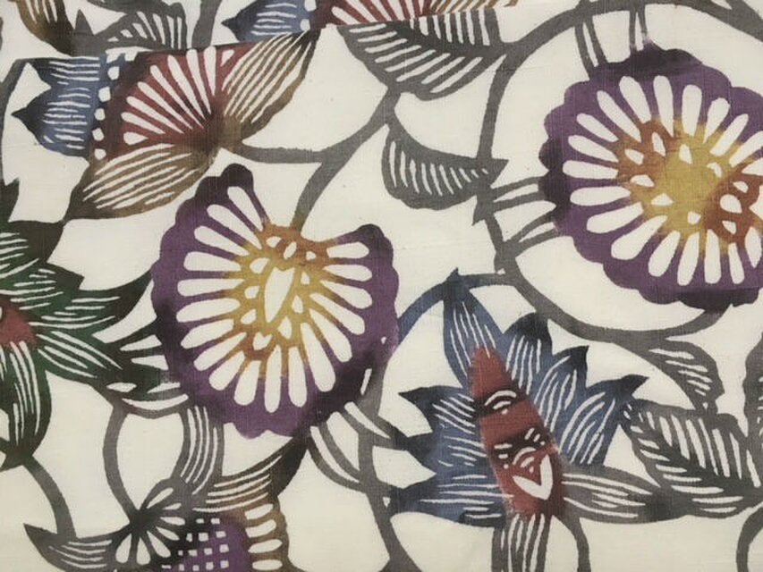 結城紬紅型名古屋帯【送料無料】 | iichi 日々の暮らしを心地よくする