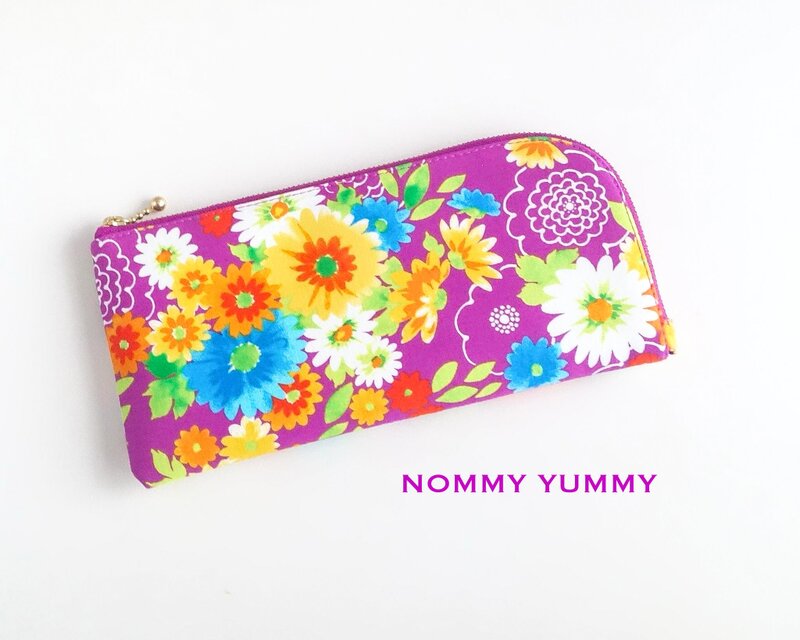 L字ファスナー長財布   Bouquet パープル  ＊272＊