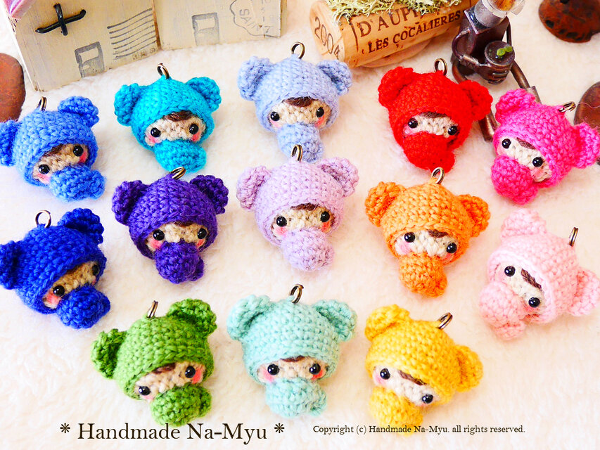 受注制作】あみぐるみ☆クマ耳帽子のマトベビちゃん（SS）マトちゃん