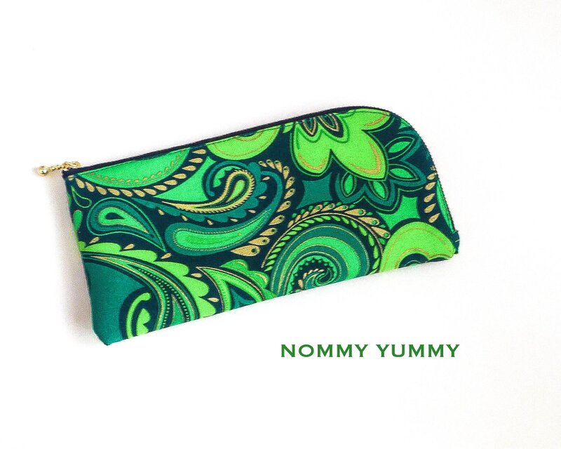 L字ファスナー長財布   Green Paisley  ＊276＊