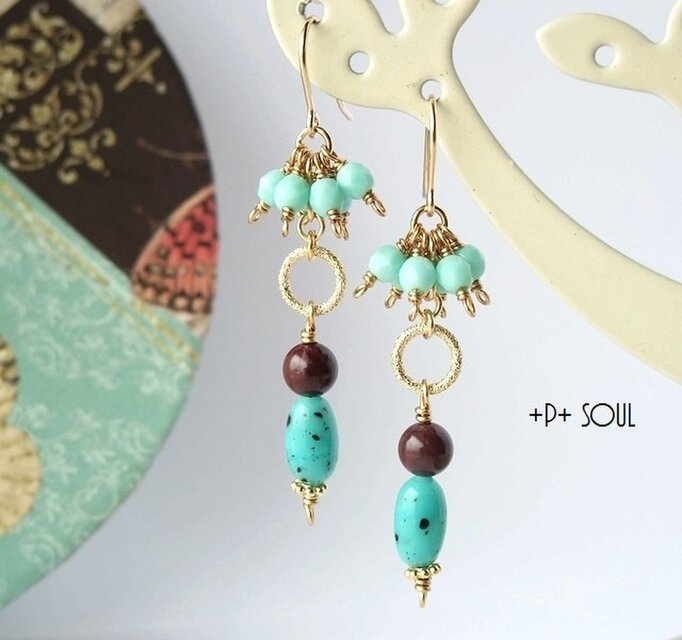 ◆■SALE■◆ つぶつぶチョコミントピアス【CH-400P】