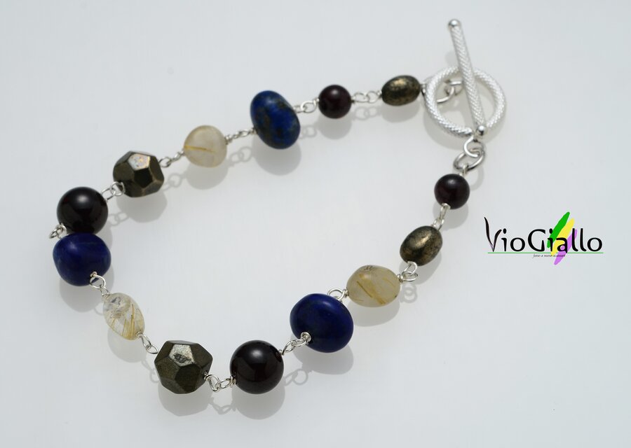 ラピスラズリの彩りブレスレット(SV925)