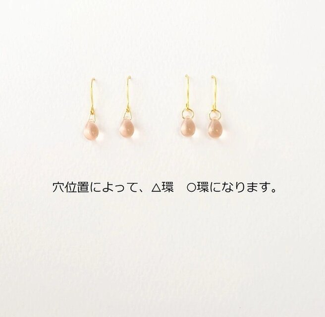 d12-116【グリーンゴールド】チェーンの色＆長さえらべる/しずく