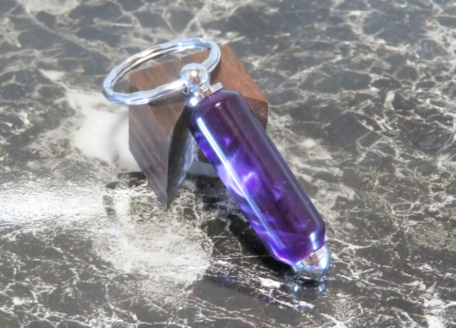 アクリルキーホルダー・キーリング　パープル