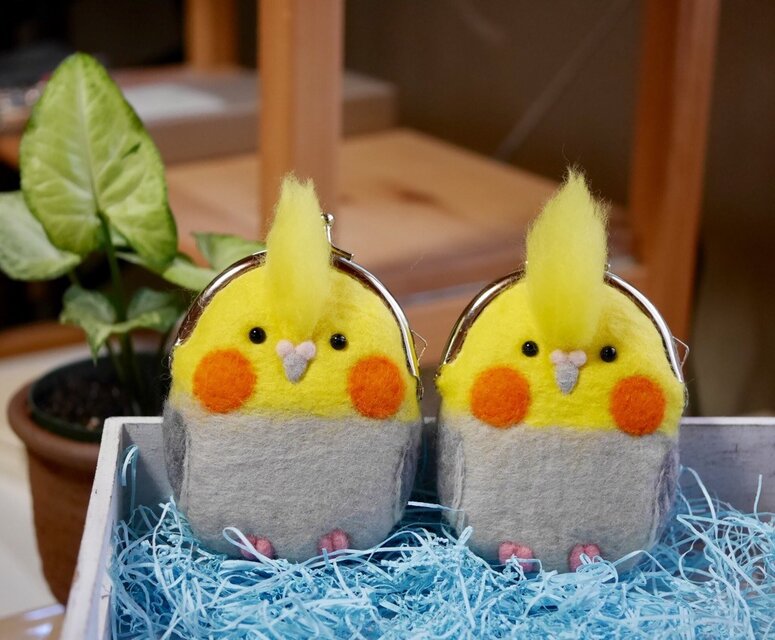 ぷっくらシナモンオカメインコのがま口 259