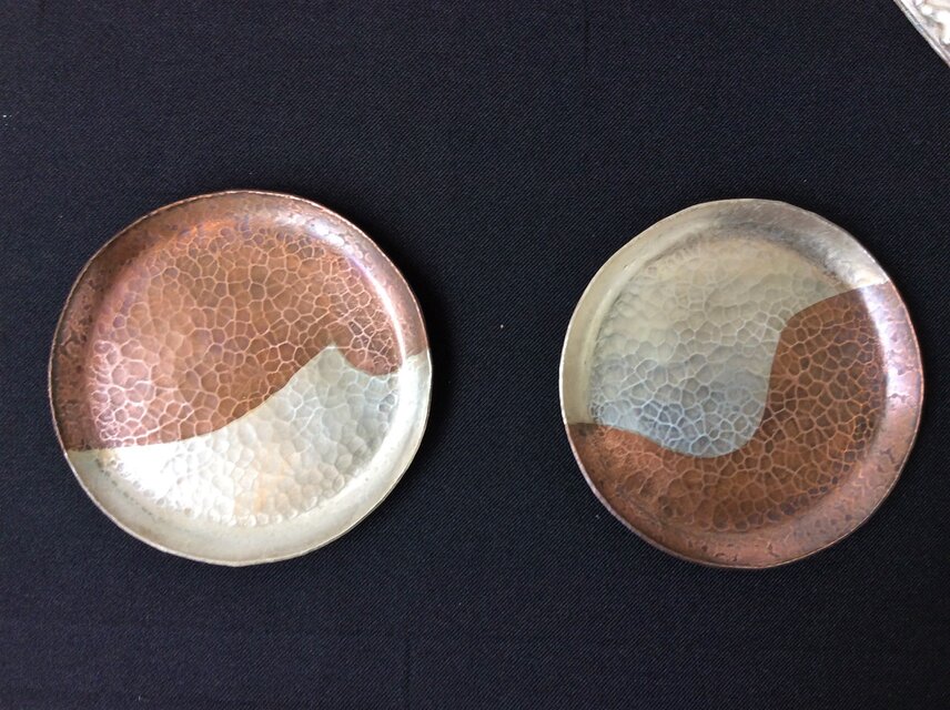 【オーダー制】銀銅接ぎ合わせ　波紋豆皿