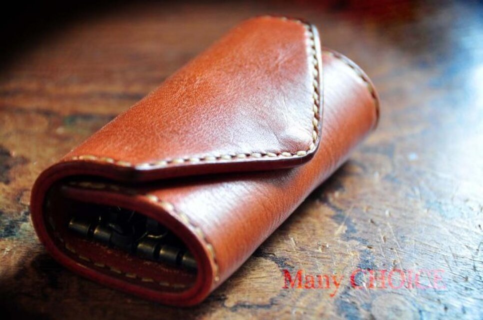 イタリアンオイルレザーアリゾナ・キーケース（ウィスキー）