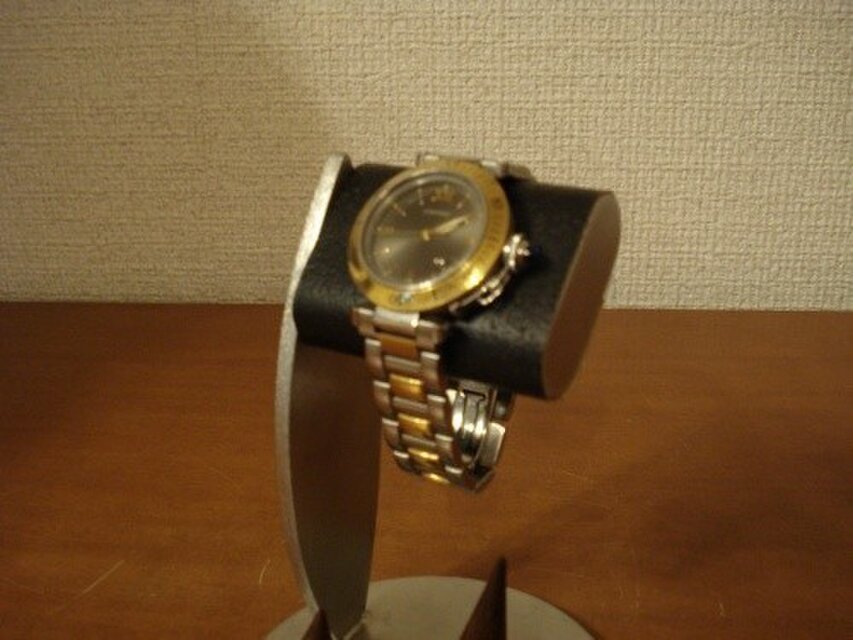 プレゼントに ちょっと背が高いブラックコルク腕時計スタンド 指輪