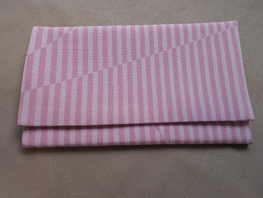 リメイク*懐紙入れ*錆ピンク変わり縞