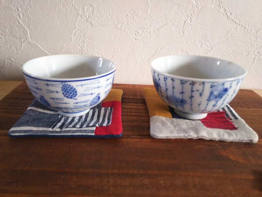 パッチワークのコースター＊カップマット