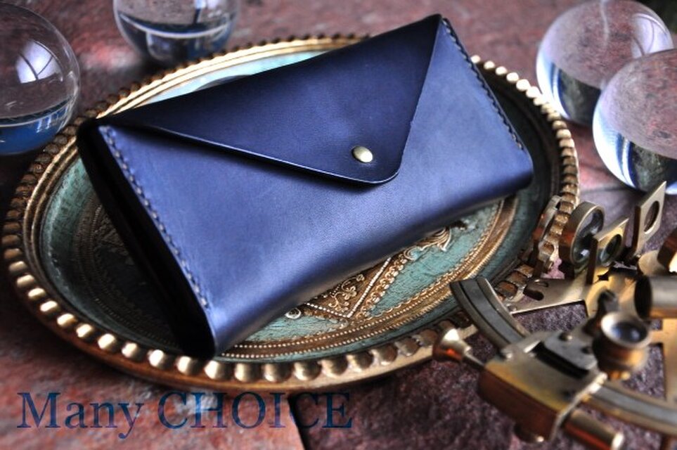 イタリアンバケッタ・エルバマット・長財布2（紺）