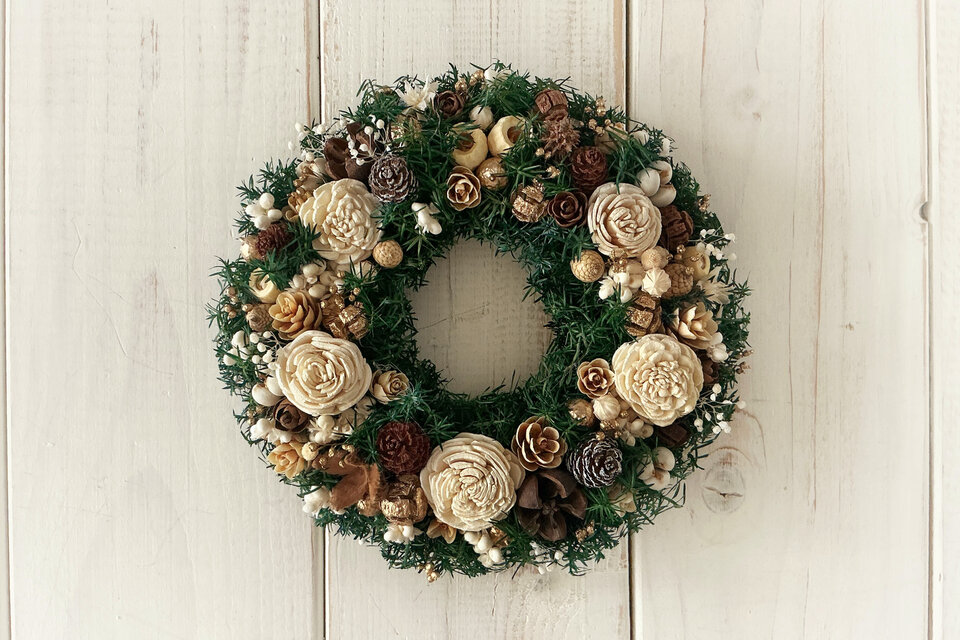 クリスマスリースmini A(13cm)