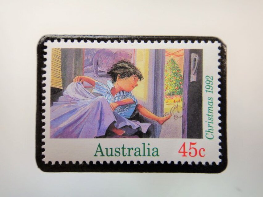 オーストリア　クリスマス切手ブローチ4115