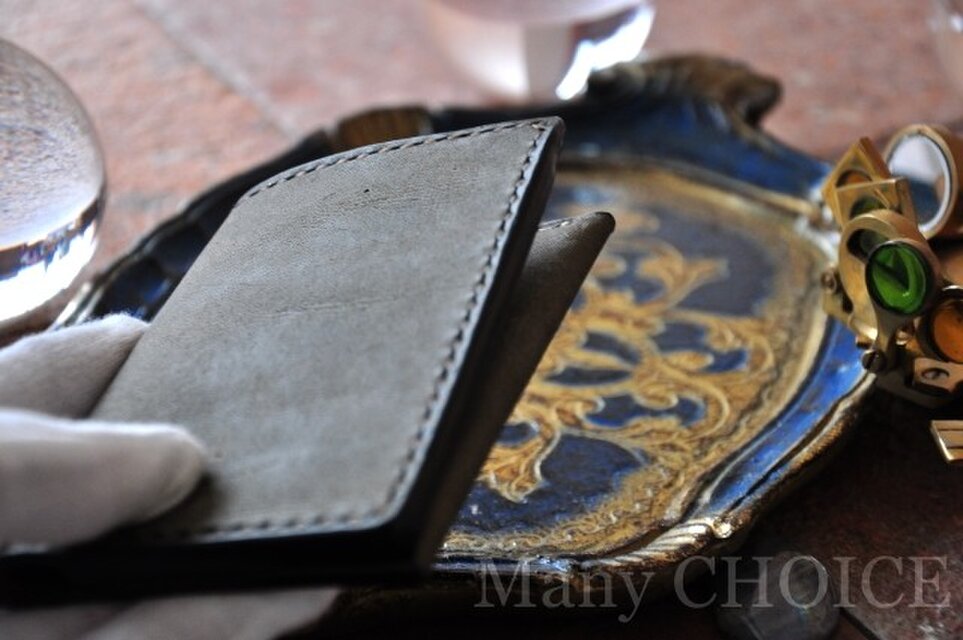 イタリアンレザー・革新のプエブロ・名刺入れ（グリージオ）