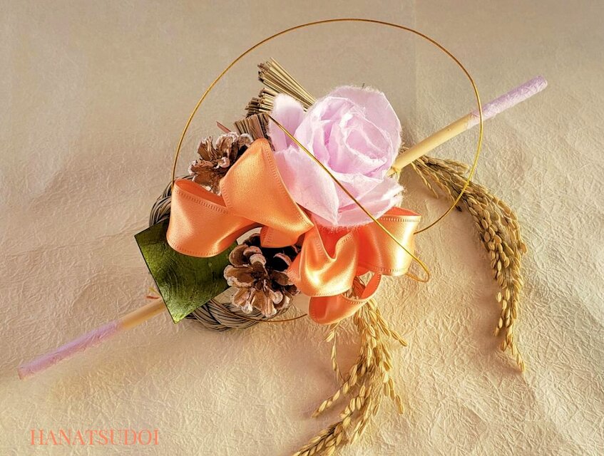 2018 和紙花のお正月飾り