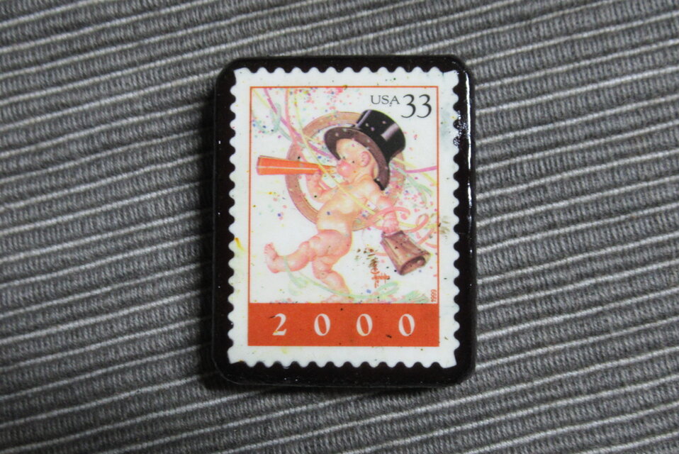 ★★アップサイクル　クリスマス切手マグネット 4311