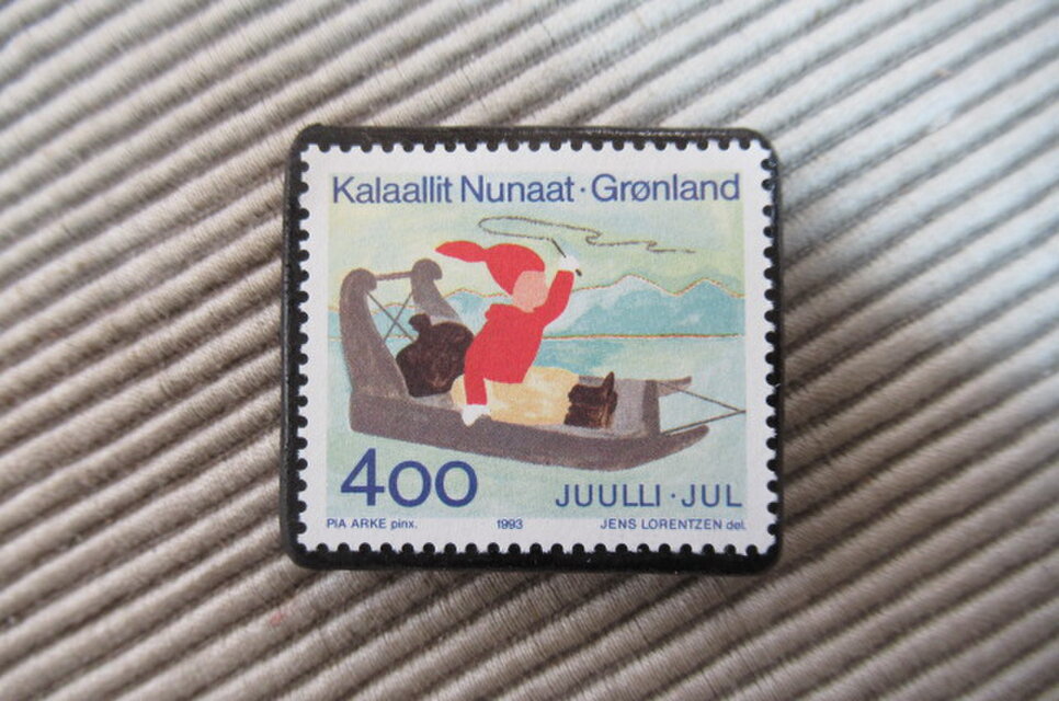 カナダ　クリスマス切手ブローチ　4349