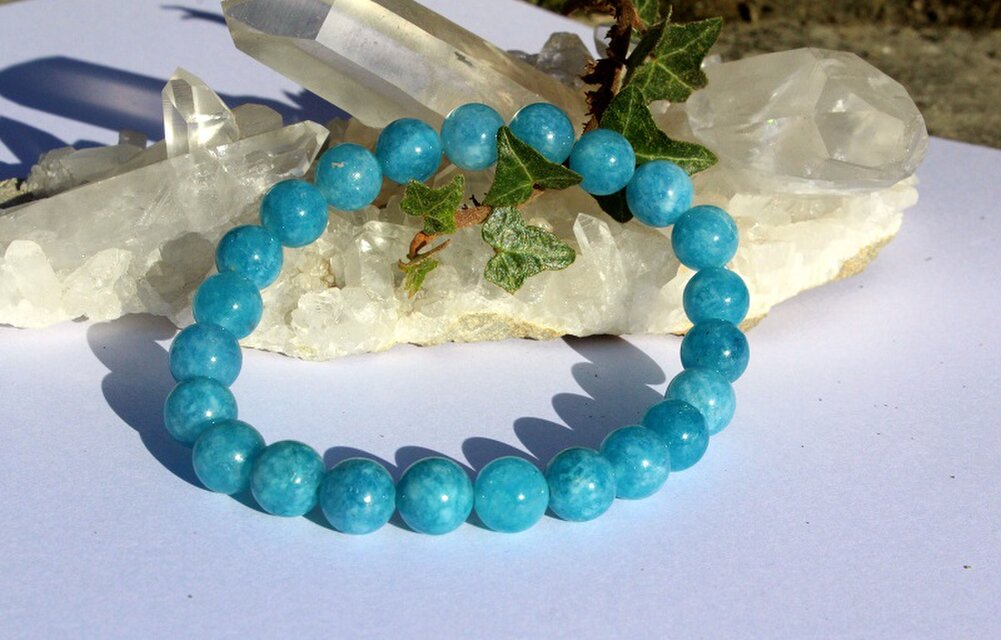 エンハンストクォーツ　アクアマリンブルー　ブレスレット Sbl-037