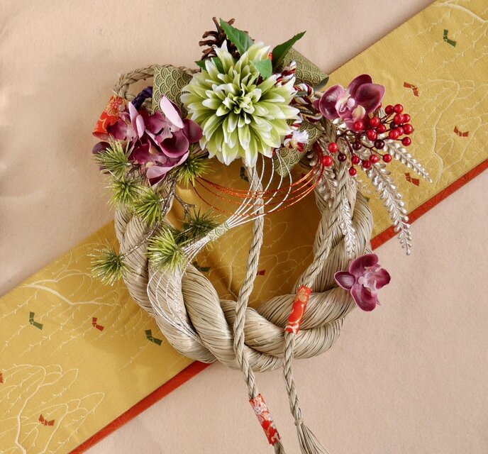 ランとマムのしめ縄飾り