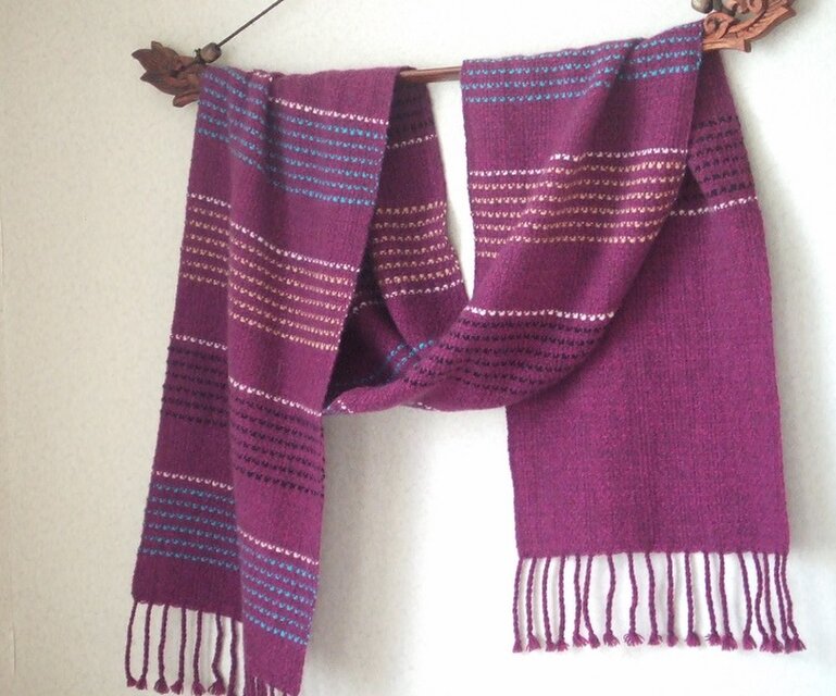 手織りカシミアマフラー・・フルボディ