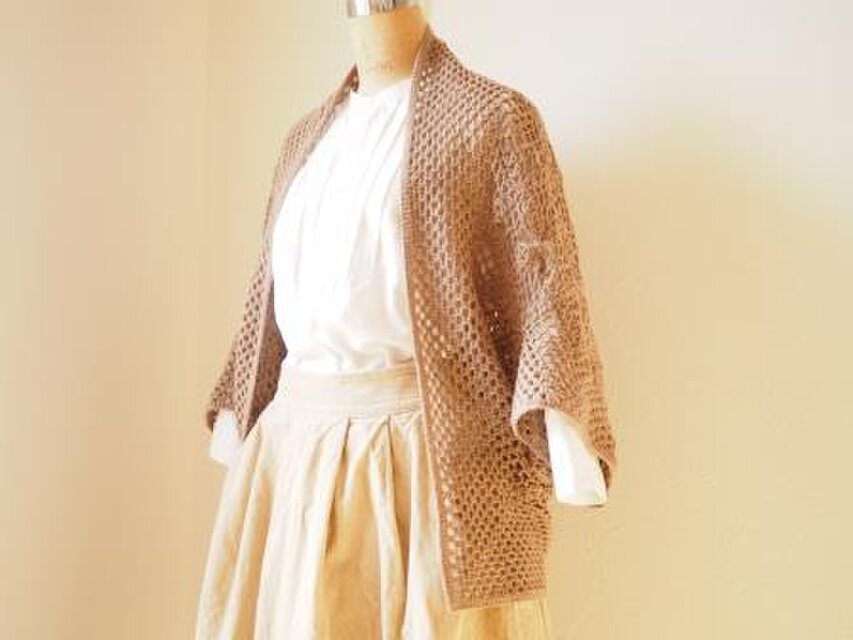 ウールアルパカの２WAYボレロ