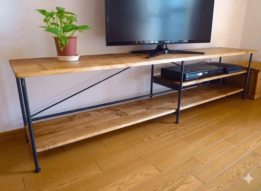 【送料無料】 アイアン ウッド テレビラック DX（オーディオラック）《頑丈》《全面溶接》