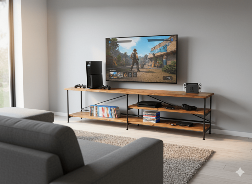 送料無料】 アイアン ウッド テレビラック DX（オーディオラック