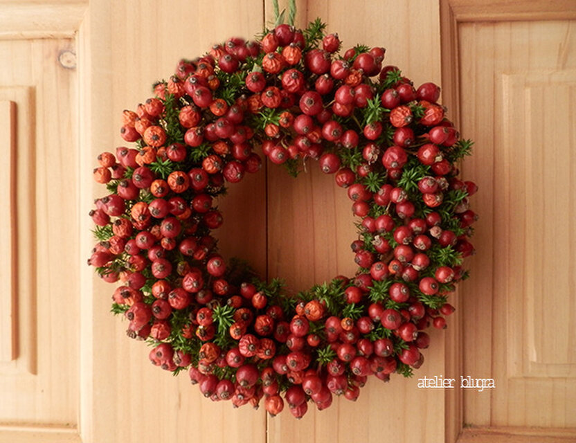 八ヶ岳〜（定形外郵便）MiniWreathノイバラの実13(BOX入り)