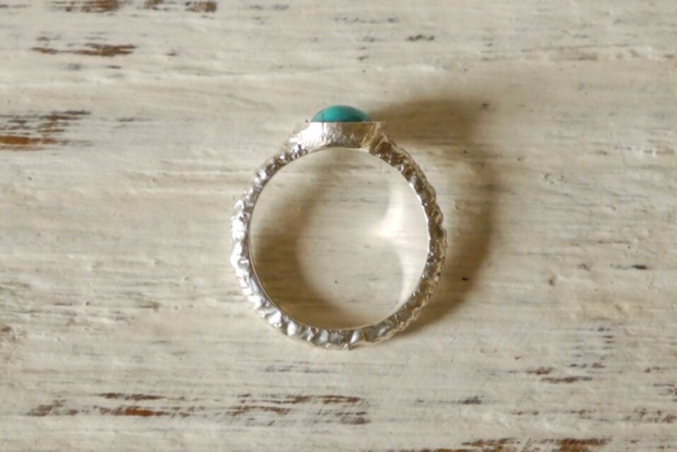 Turquoise ring(sv)☆ターコイズ☆シルバー☆リング☆誕生石☆天然石