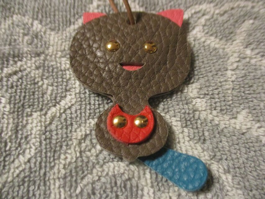 【２０１9新作】ひょうにゃん子ちゃん　トリヨン製チャーム