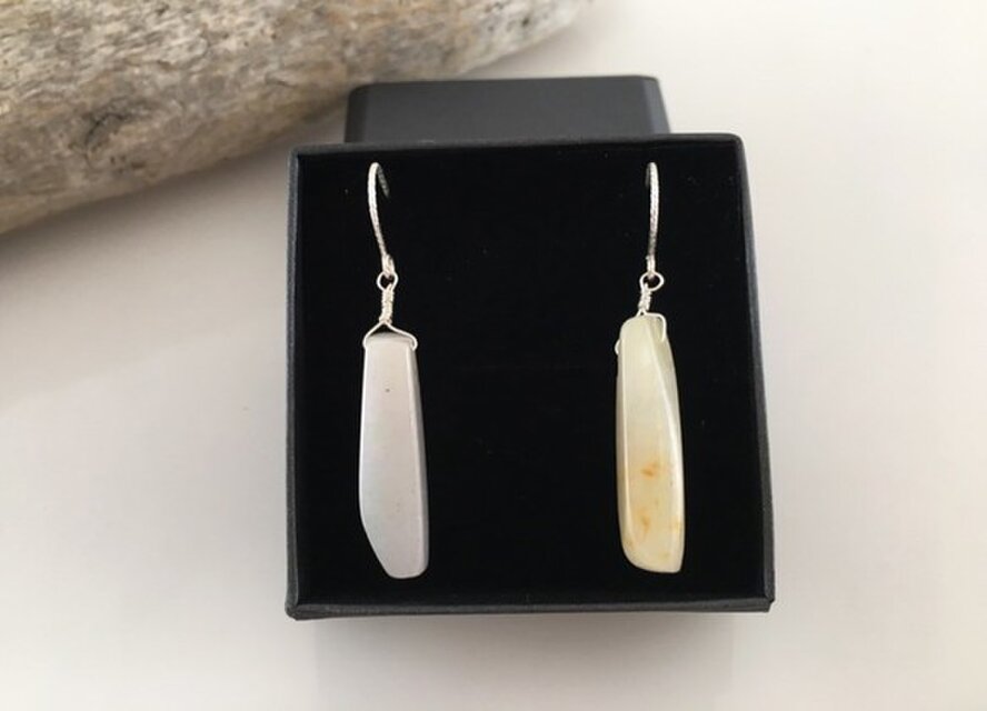 ミャンマー産天然翡翠◇Silver ピアス／イヤリング