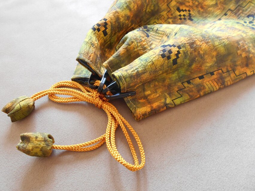 リメイク*信玄袋（大）山吹緑