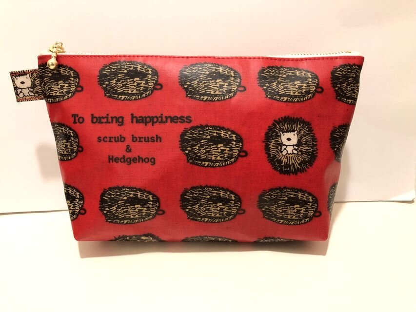 亀の子ハーリー　ラミネートポーチ　赤