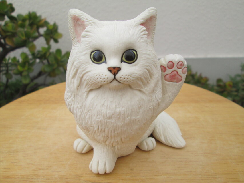 商売繫盛★招き猫(長毛種)①