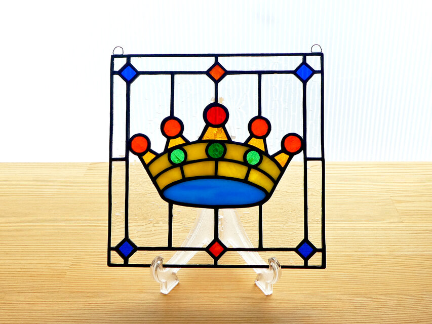 ステンドグラス ミニパネル クラウンii 15cm
