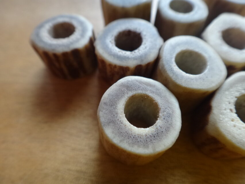 日本の鹿の角のビーズ10個セットG