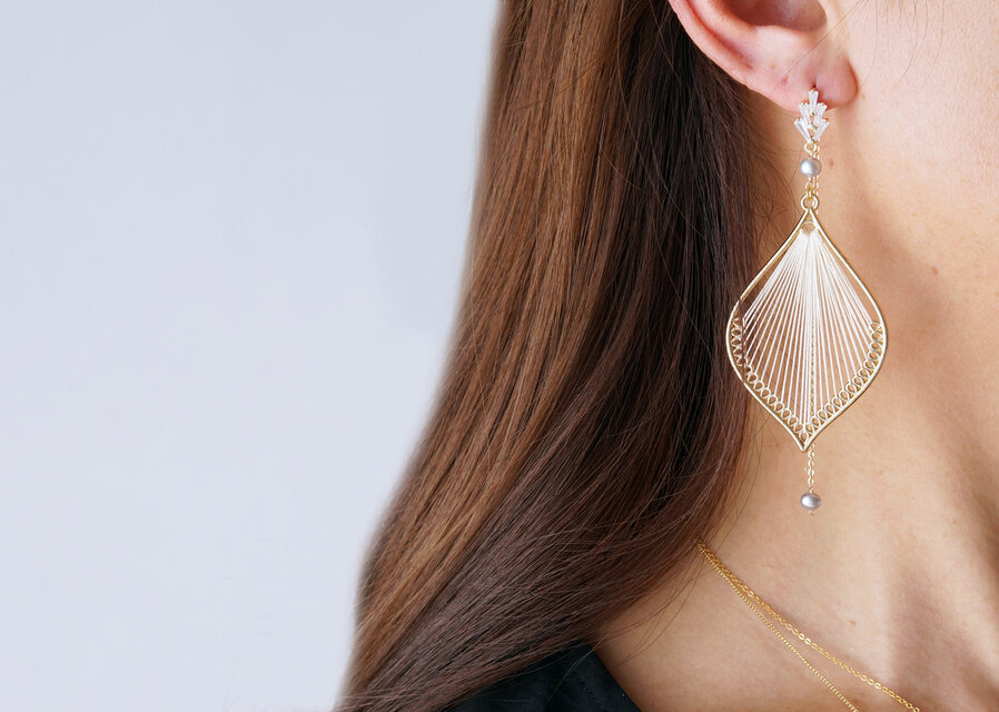 Art Deco,2way Stud Earrings