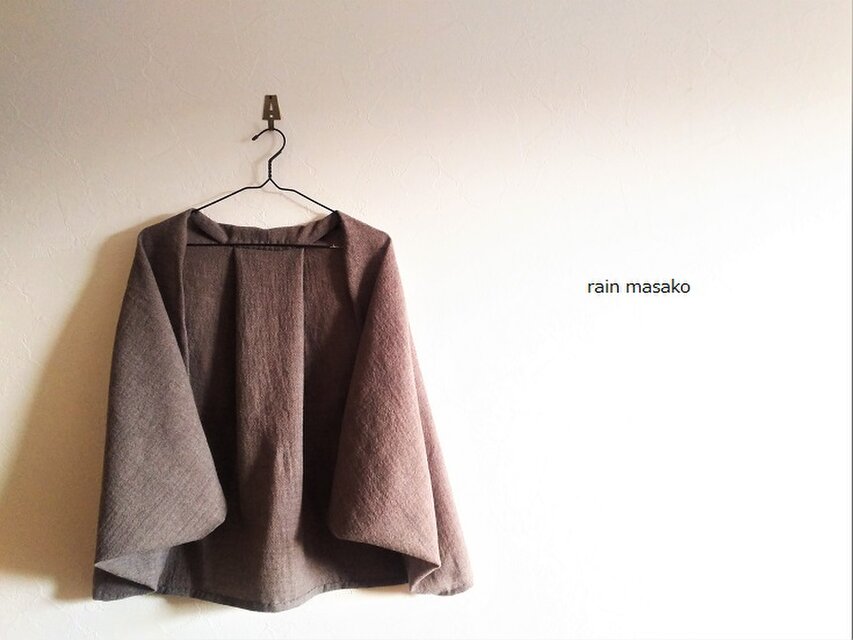 ウールガーゼのマーガレット＊グレージュ