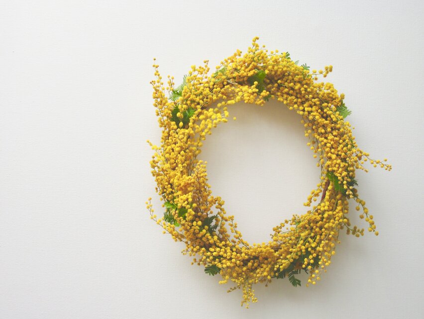 ミモザオーバルリース